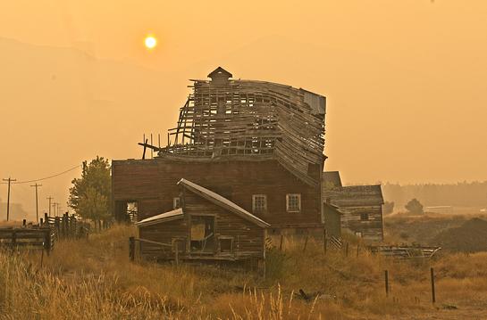 Smoke obliterates the view of the Wallowa Mountains Sept. 16 2020